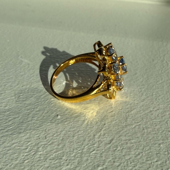 3/$100 Cornflower Blue Flower Ring Size 6.75 - Picture 6 of 12